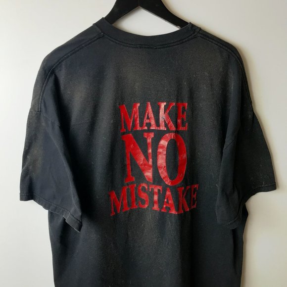 Bleached Vintage Freedom Still Rings Make No Mistake T Shirt Adult Black XL Logo - Picture 6 of 16